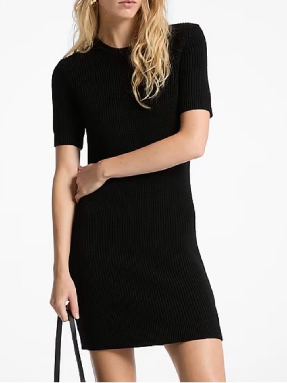 MICHAEL KORS Black Wool Sweater Dress NWT.  Sold Out. Sz Med